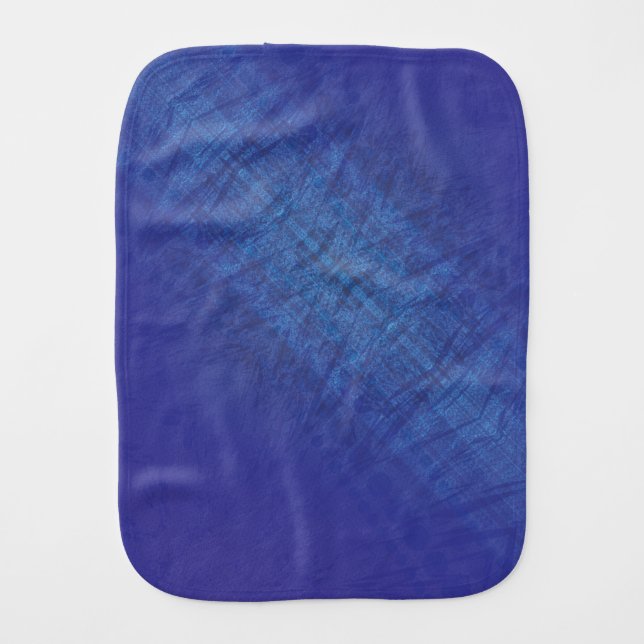 Acceptance | Blue Indigo Violet Shibori Pattern Baby Burp Cloth (Front)