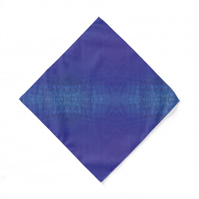 Acceptance | Blue Indigo Violet Shibori Pattern Bandana (Front)