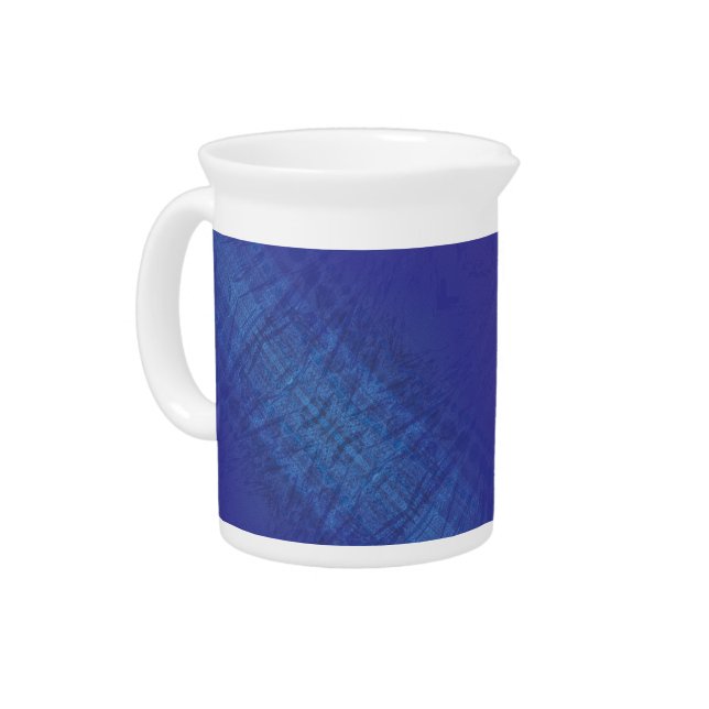 Acceptance | Blue Indigo Violet Shibori Pattern Beverage Pitcher (Left)