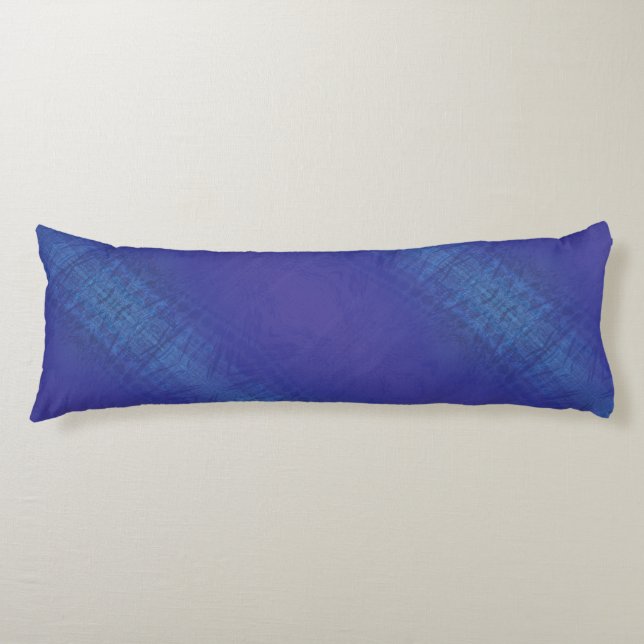 Acceptance | Blue Indigo Violet Shibori Pattern Body Pillow (Front)
