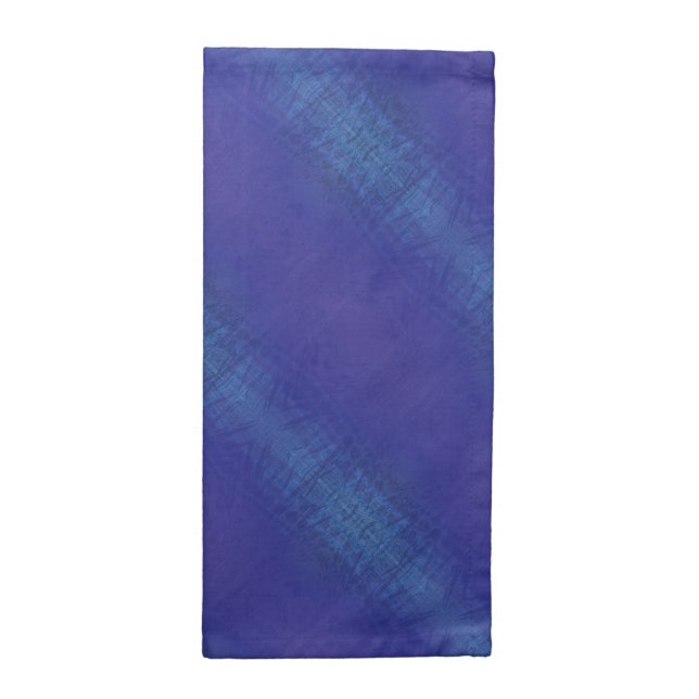 Acceptance | Blue Indigo Violet Shibori Pattern Cloth Napkin (Half Fold)