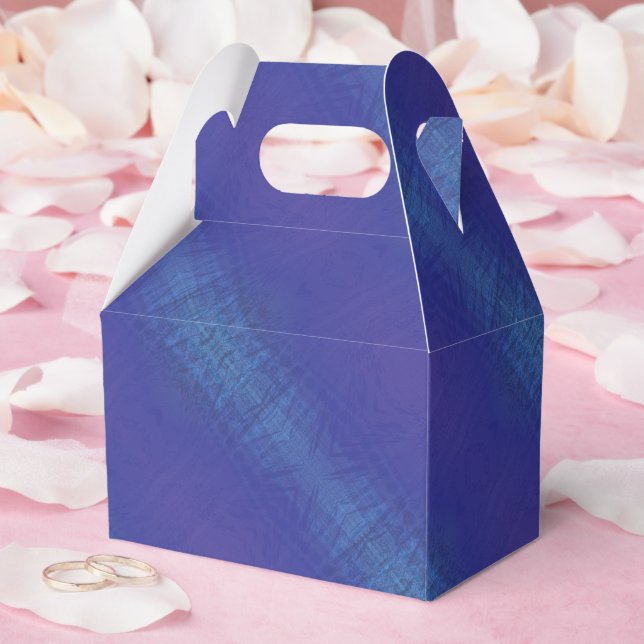 Acceptance | Blue Indigo Violet Shibori Pattern Favor Boxes (Wedding)