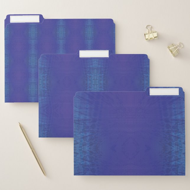Acceptance | Blue Indigo Violet Shibori Pattern File Folder (Set)