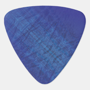 Acceptance Blue Indigo Violet Shibori Pattern Guitar Pick