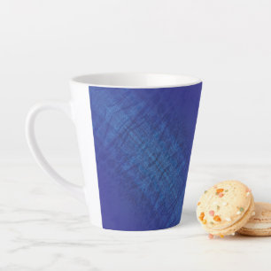 Acceptance Blue Indigo Violet Shibori Pattern Latte Mug