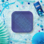 Acceptance | Blue Indigo Violet Shibori Pattern Paper Plates