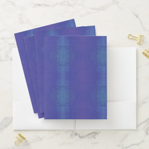Acceptance Blue Indigo Violet Shibori Pattern Pocket Folder