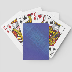 Acceptance Blue Indigo Violet Shibori Pattern Poker Cards