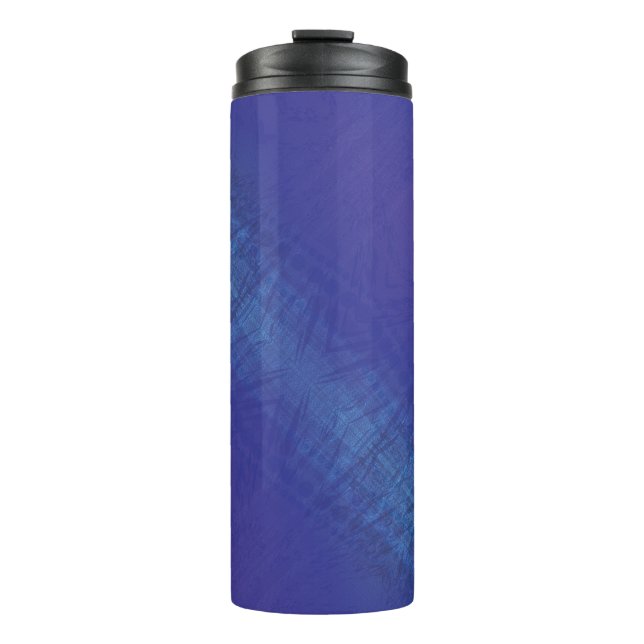 Acceptance | Blue Indigo Violet Shibori Pattern Thermal Tumbler (Front)