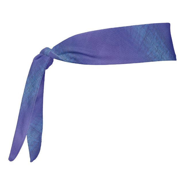 Acceptance | Blue Indigo Violet Shibori Pattern Tie Headband (Rotate 270)