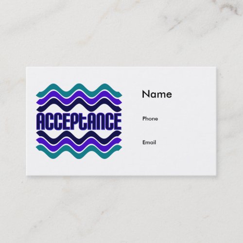 Acceptance Business Card