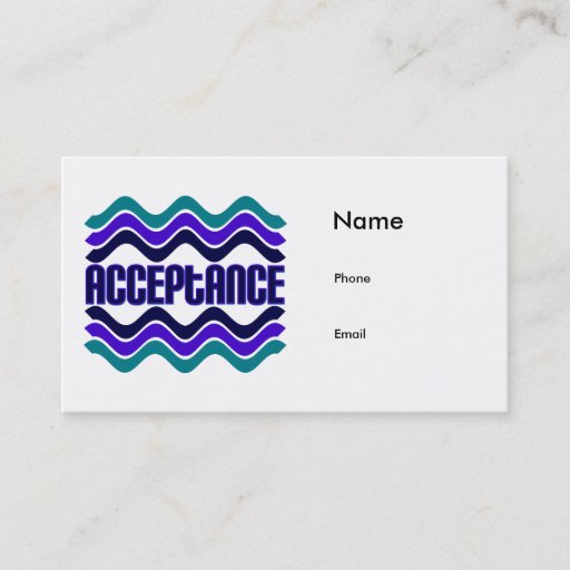 Customizable Acceptance Business Card Templates