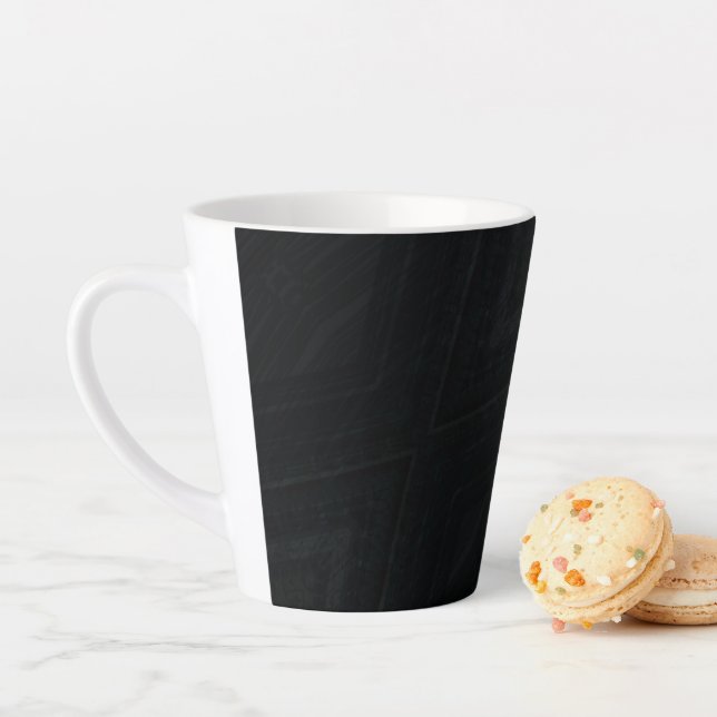 Acceptance | Dark Abstract Texture Latte Mug (In Situ)