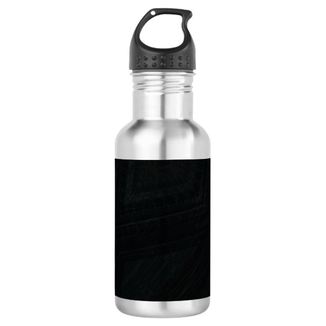 Acceptance | Dark Abstract Texture Stainless Steel Water Bottle (Front)