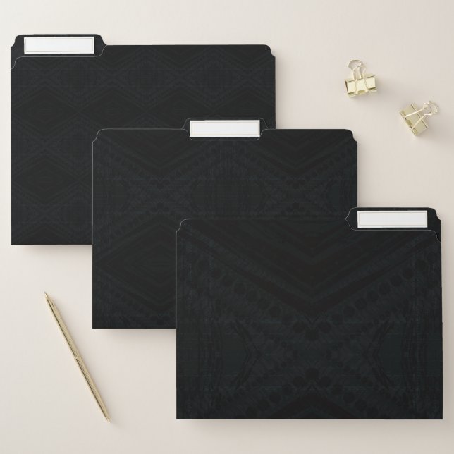 Acceptance | Dark Geometric Texture File Folder (Set)