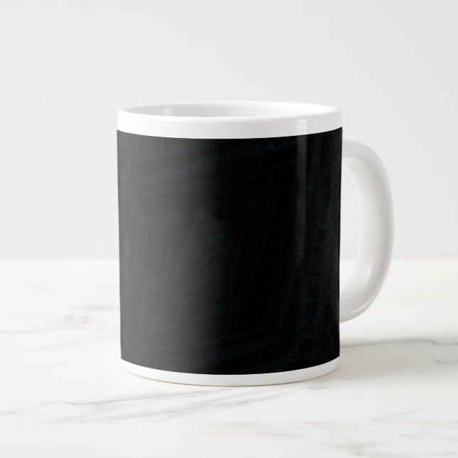 Acceptance | Dark Geometric Texture Giant Coffee Mug (Front Right)