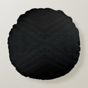Acceptance   Dark Geometric Texture Round Pillow