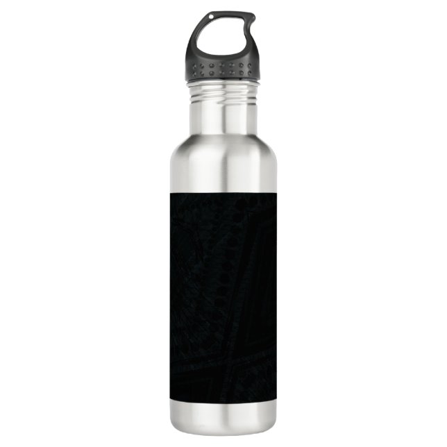 Acceptance | Dark Geometric Texture Stainless Steel Water Bottle (Front)