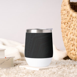 Acceptance Dark Geometric Texture Thermal Wine Tumbler