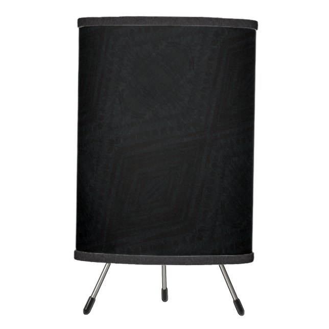 Acceptance | Dark Geometric Texture Tripod Lamp (Front)