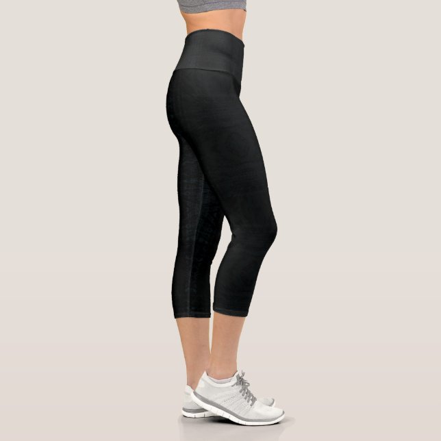 Acceptance | Dark Shibori Texture Capri Leggings (Right)