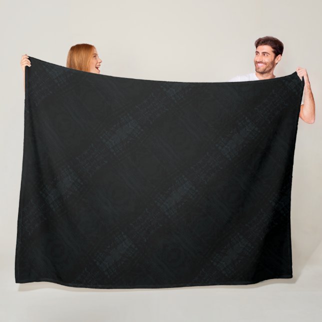 Acceptance | Dark Shibori Texture Fleece Blanket (In Situ)