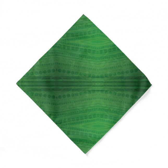 Acceptance | Green Eclectic Boho Pattern Bandana (Front)