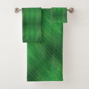 Acceptance Green Eclectic Boho Pattern Bath Towel Set