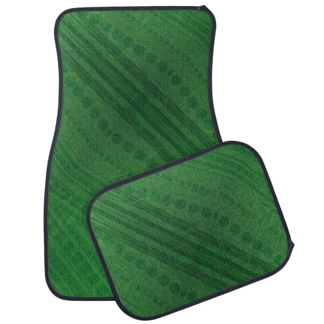 Acceptance | Green Eclectic Boho Pattern Car Floor Mat (Set)