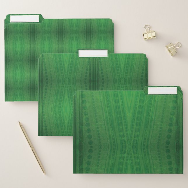 Acceptance | Green Eclectic Boho Pattern File Folder (Set)