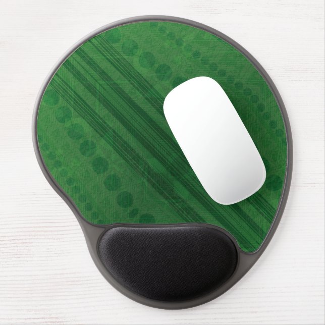 Acceptance | Green Eclectic Boho Pattern Gel Mouse Pad (Left Side)