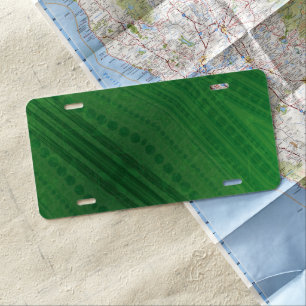 Acceptance Green Eclectic Boho Pattern License Plate