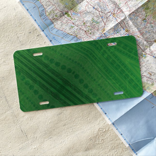 Acceptance | Green Eclectic Boho Pattern License Plate (In Situ)