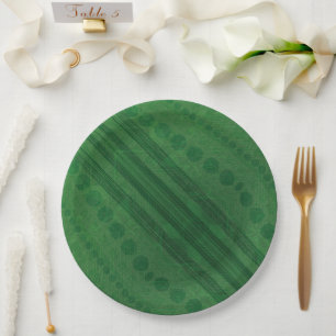 Acceptance Green Eclectic Boho Pattern Paper Plates