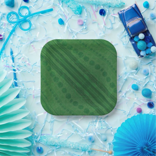 Acceptance | Green Eclectic Boho Pattern Paper Plates (Party)