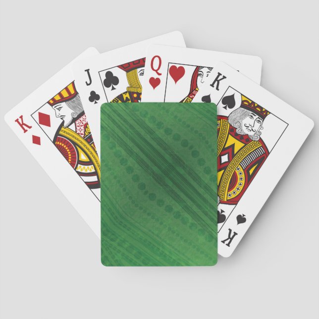 Acceptance | Green Eclectic Boho Pattern Poker Cards (Back)