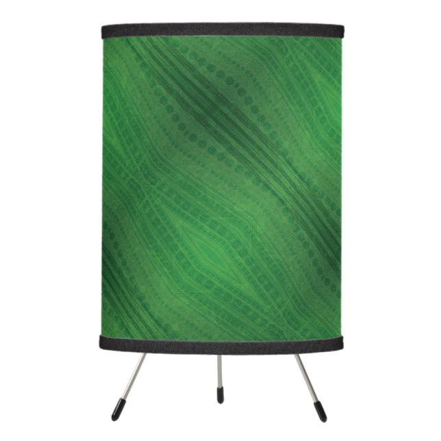 Acceptance | Green Eclectic Boho Pattern Tripod Lamp (Front)