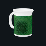 Acceptance | Green Meditation Medallions Beverage Pitcher<br><div class="desc">Focused meditation medallions for mindful personal growth, mental clarity, energy healing, and spiritual enlightenment. Our meditation medallions and corresponding artwork are made with motifs specific to words and phrases to help focus and guide your personal growth and spiritual journey. This artwork is 3 of 6 textured round medallion designs that...</div>