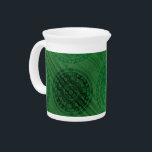 Acceptance | Green Meditation Medallions Beverage Pitcher<br><div class="desc">Focused meditation medallions for mindful personal growth, mental clarity, energy healing, and spiritual enlightenment. Our meditation medallions and corresponding artwork are made with motifs specific to words and phrases to help focus and guide your personal growth and spiritual journey. This artwork is 3 of 6 textured round medallion designs that...</div>