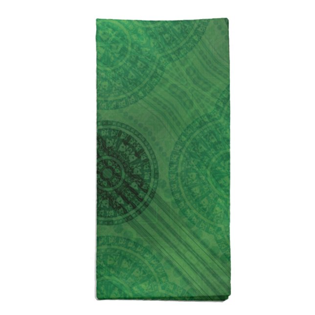 Acceptance | Green Meditation Medallions Cloth Napkin (Folded)