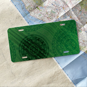 Acceptance Green Meditation Medallions License Plate