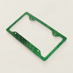 Acceptance Green Meditation Medallions License Plate Frame