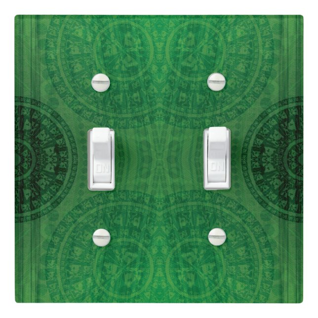 Acceptance | Green Meditation Medallions Light Switch Cover (In Situ)