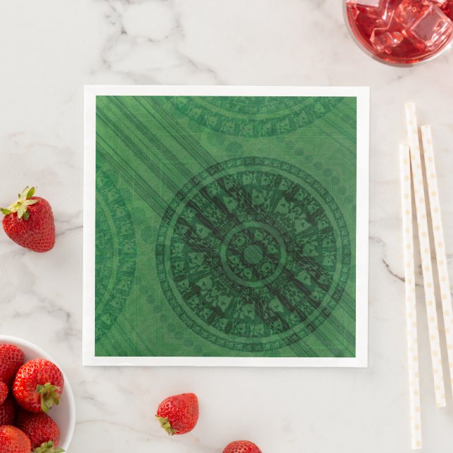 Acceptance | Green Meditation Medallions Paper Dinner Napkins (Insitu)