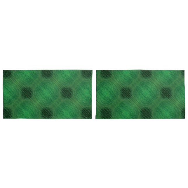 Acceptance | Green Meditation Medallions Pillow Case (Front-Set)