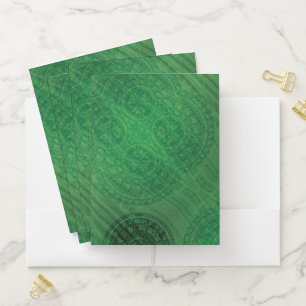Acceptance Green Meditation Medallions Pocket Folder