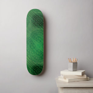 Acceptance Green Meditation Medallions Skateboard