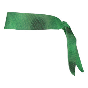 Acceptance Green Meditation Medallions Tie Headband