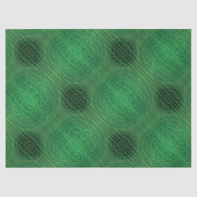 Acceptance | Green Meditation Medallions Tissue Paper (Front)