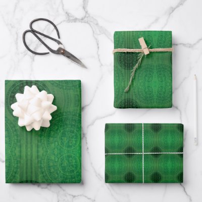 Acceptance | Green Meditation Medallions Wrapping Paper Sheets
